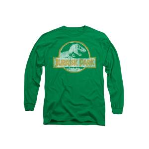 Jurassic Park FADED Park LOGO Vintage Style Adult Long Sleeve T-Shirt S-3XL 